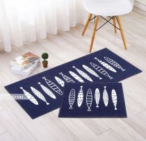 NYLON PRINT KITCHEN 2PC 45*65 /45*130 FISH