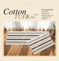 BỘ THẢM COTTON DỆT LEN SỌC 50*70/50*150CM