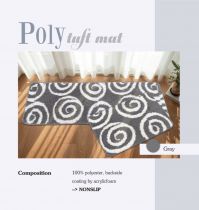 THẢM BỘ SOFT POLY HOA VĂN TRÒN 40*60/40*120